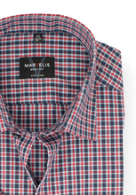 Load image into Gallery viewer, Kurzarmhemd - Body Fit - Kariert - Rot/Blau