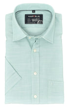 Laden Sie das Bild in den Galerie-Viewer, Kurzarmhemd - Casual Fit - Einfarbig - Hellgrün