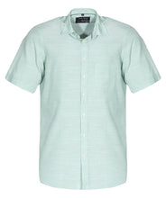 Laden Sie das Bild in den Galerie-Viewer, Kurzarmhemd - Casual Fit - Einfarbig - Hellgrün
