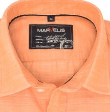 Laden Sie das Bild in den Galerie-Viewer, Kurzarmhemd - Casual Fit - Einfarbig - Koralle