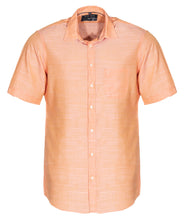 Laden Sie das Bild in den Galerie-Viewer, Kurzarmhemd - Casual Fit - Einfarbig - Koralle