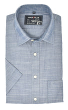 Laden Sie das Bild in den Galerie-Viewer, Kurzarmhemd - Casual Fit - Kurzarm - Einfarbig - Dunkelblau