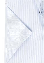 Laden Sie das Bild in den Galerie-Viewer, Kurzarmhemd - Modern Fit - Gestreift - Bleu