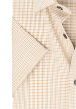 Laden Sie das Bild in den Galerie-Viewer, Kurzarmhemd - Modern Fit - Kariert - Beige