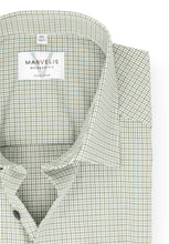 Laden Sie das Bild in den Galerie-Viewer, Kurzarmhemd - Modern Fit - Kariert - Olive
