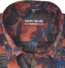 Laden Sie das Bild in den Galerie-Viewer, Businesshemd - Body Fit - Langarm - Muster - Rostbraun/Blau