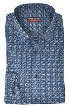 Laden Sie das Bild in den Galerie-Viewer, Businesshemd - Body Fit - ELA - Muster - Blau