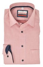 Laden Sie das Bild in den Galerie-Viewer, Businesshemd - Modern Fit - Langarm - Struktur - Rot