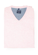 Laden Sie das Bild in den Galerie-Viewer, Pullover - Casual Fit - V-Ausschnitt - Einfarbig - Rosa