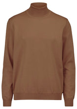 Laden Sie das Bild in den Galerie-Viewer, Rollkragenpullover - Casual Fit - Merino - Einfarbig - Braun