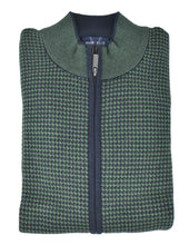 Laden Sie das Bild in den Galerie-Viewer, Strickjacke - Casual Fit - Stehkragen - Einfarbig - Grün