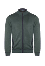 Laden Sie das Bild in den Galerie-Viewer, Strickjacke - Casual Fit - Stehkragen - Einfarbig - Grün