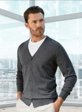 Laden Sie das Bild in den Galerie-Viewer, Cardigan - Casual Fit - Merino - Anthrazit