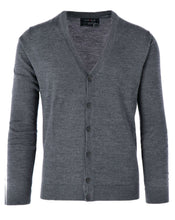 Laden Sie das Bild in den Galerie-Viewer, Cardigan - Casual Fit - Merino - Anthrazit
