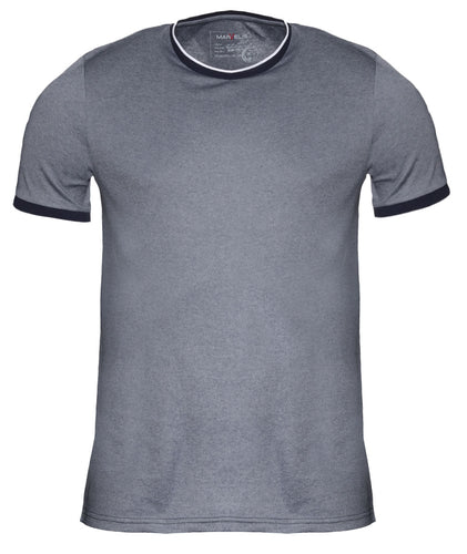 T-Shirt - Casual Fit - Rundhals - Einfarbig - Dunkelblau