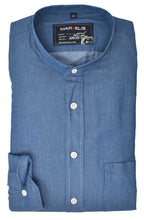 Laden Sie das Bild in den Galerie-Viewer, Freizeithemd - Casual Fit - Langarm - Einfarbig - Blau