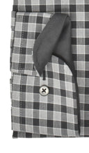 Laden Sie das Bild in den Galerie-Viewer, Businesshemd - Modern Fit - Langarm - Kariert - Schwarz/Grau
