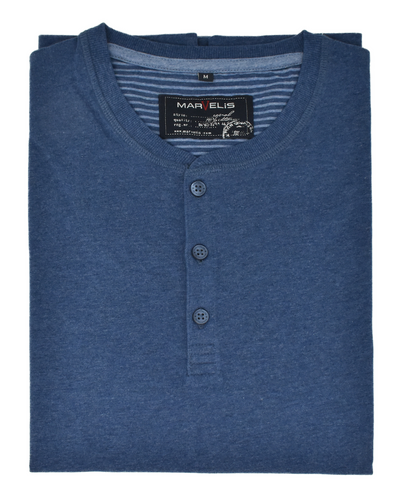 T-Shirt - Longsleeve - Uni - Blau