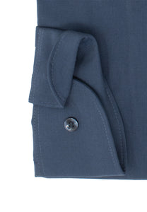 Businesshemd - Body Fit - Langarm - Einfarbig - Blau