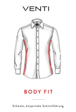 Laden Sie das Bild in den Galerie-Viewer, Businesshemd - Body Fit - Langarm - Einfarbig - Weiß
