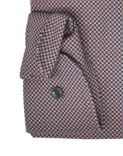 Laden Sie das Bild in den Galerie-Viewer, Businesshemd - Body Fit - Langarm - Muster - Blau/Rot