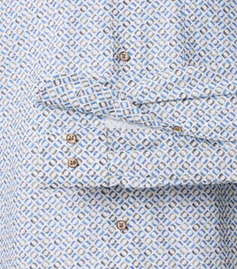 Businesshemd - Comfort Fit - Langarm - Muster - Blau