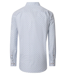 Businesshemd - Comfort Fit - Langarm - Muster - Blau