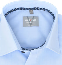 Laden Sie das Bild in den Galerie-Viewer, Marvelis Herren Businesshemd Comfort Fit Kent Kragen Langarm Einfarbig Hellblau