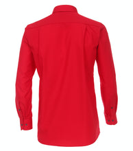 Laden Sie das Bild in den Galerie-Viewer, CASAMODA Herren Businesshemd Comfort Fit Kent-Kragen Langarm Einfarbig Rot