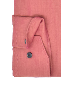 Businesshemd - Comfort Fit - Langarm - Einfarbig - Rot