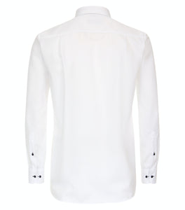Businesshemd - Comfort Fit - Langarm - Einfarbig - Weiß