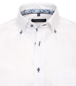 Businesshemd - Comfort Fit - Langarm - Einfarbig - Weiß