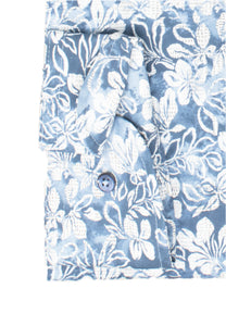 Businesshemd - Comfort Fit - Langarm - Florales Muster - Blau