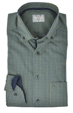 Laden Sie das Bild in den Galerie-Viewer, Marvelis Herren Businesshemd Comfort Fit Button Down Kragen Langarm Kariert Grün/Blau