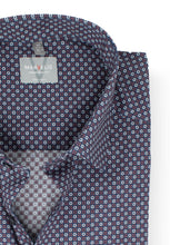 Laden Sie das Bild in den Galerie-Viewer, Businesshemd - Comfort Fit - Langarm - Muster - Bleu/Bordeaux