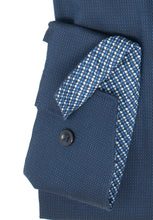 Laden Sie das Bild in den Galerie-Viewer, Businesshemd - Comfort Fit - Langarm - Struktur - Marine