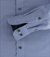 Laden Sie das Bild in den Galerie-Viewer, CASAMODA Herren Businesshemd Comfort Fit Button-Down-Kragen Langarm Vichykaro Blau
