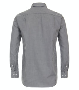 Businesshemd - Comfort Fit - Langarm - Vichykaro - Schwarz