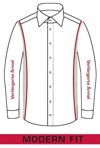 Businesshemd - Modern Fit - ELA - Muster - Schwarz