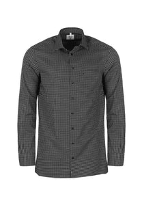 Businesshemd - Modern Fit - ELA - Muster - Schwarz