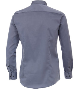 VENTI Herren Businesshemd Modern Fit Kent-Kragen Langarm Einfarbig Blau