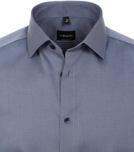 Laden Sie das Bild in den Galerie-Viewer, VENTI Herren Businesshemd Modern Fit Kent-Kragen Langarm Einfarbig Blau