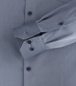Businesshemd - Modern Fit - Langarm - Einfarbig - Blau