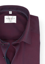 Load image into Gallery viewer, Businesshemd - Modern Fit - Langarm - Einfarbig - Bordeaux