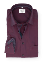 Load image into Gallery viewer, Businesshemd - Modern Fit - Langarm - Einfarbig - Bordeaux