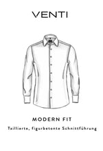 Laden Sie das Bild in den Galerie-Viewer, Businesshemd - Modern Fit - Langarm - Einfarbig - Dunkelblau