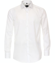 Laden Sie das Bild in den Galerie-Viewer, VENTI Herren Businesshemd Modern Fit Kent-Kragen Langarm Einfarbig Weiß