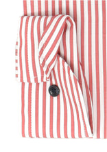 Laden Sie das Bild in den Galerie-Viewer, Marvelis Herren Businesshemd Modern Fit Kent Kragen Langarm Gestreift Rot