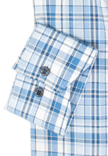 Laden Sie das Bild in den Galerie-Viewer, Businesshemd - Modern Fit - Langarm - Kariert - Bleu