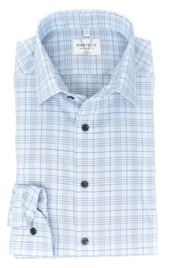 Businesshemd - Modern Fit - Langarm - Kariert - Hellblau
